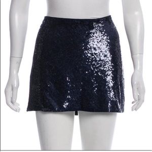 Haute Hippie NWT navy sequin mini skirt